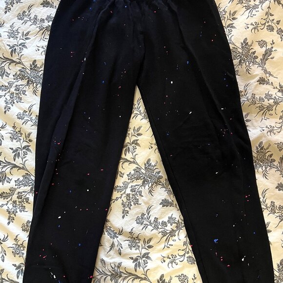 Michael Lauren Womens Black Pull-On Splatter Galaxy Jogger Sweatpants - Picture 4 of 4